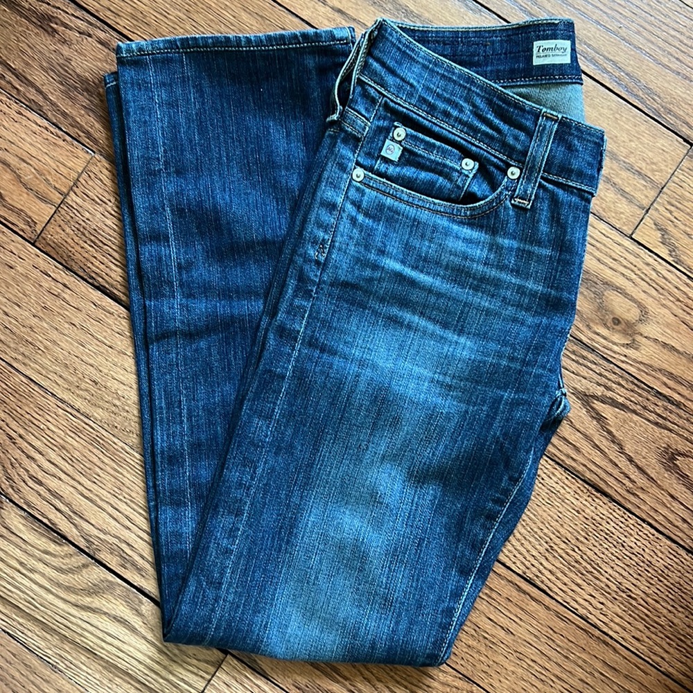 AG Tomboy relaxed straight jeans